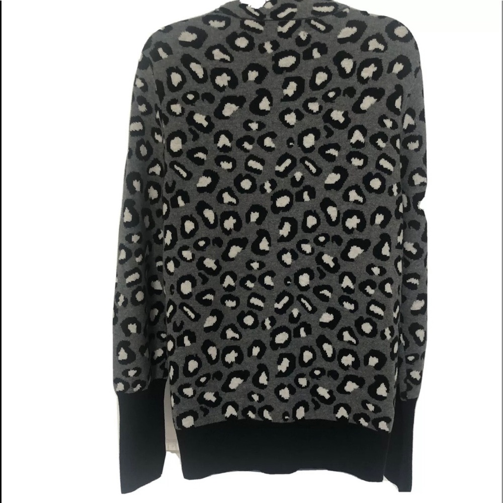 Leopard Print Sweater Jacket Large - Picture 9 of 9